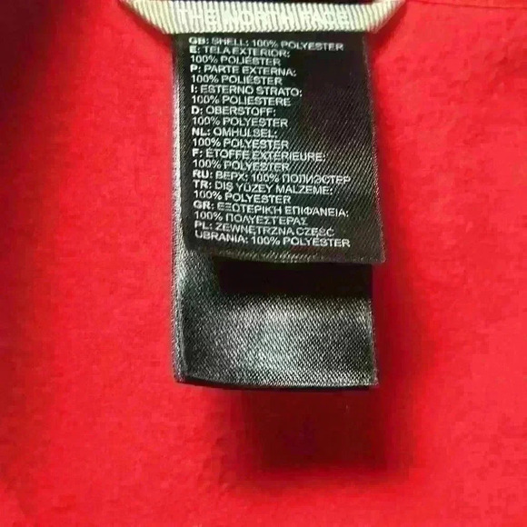 The North Face 1/4 Zip Red Long Sleeve Performance Fleece Mens Size Large - Picture 8 of 9